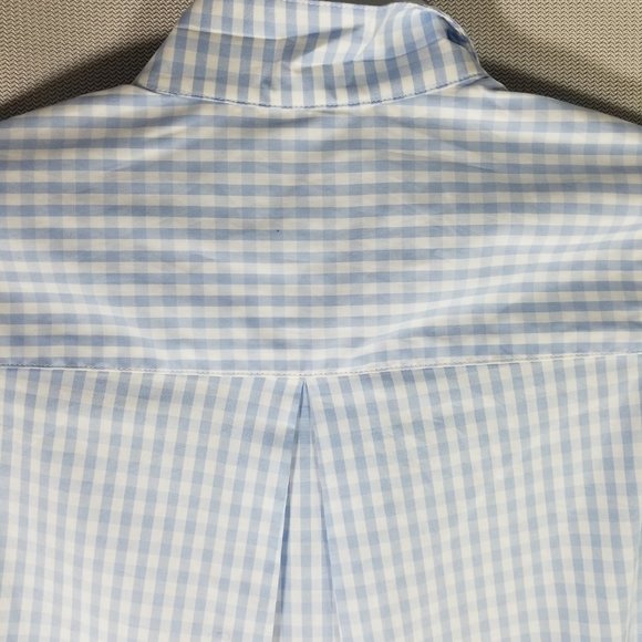 Sara Campbell XS Light Blue Collared Striped Button Down Tunic Dress Shirt NWT - Picture 4 of 4